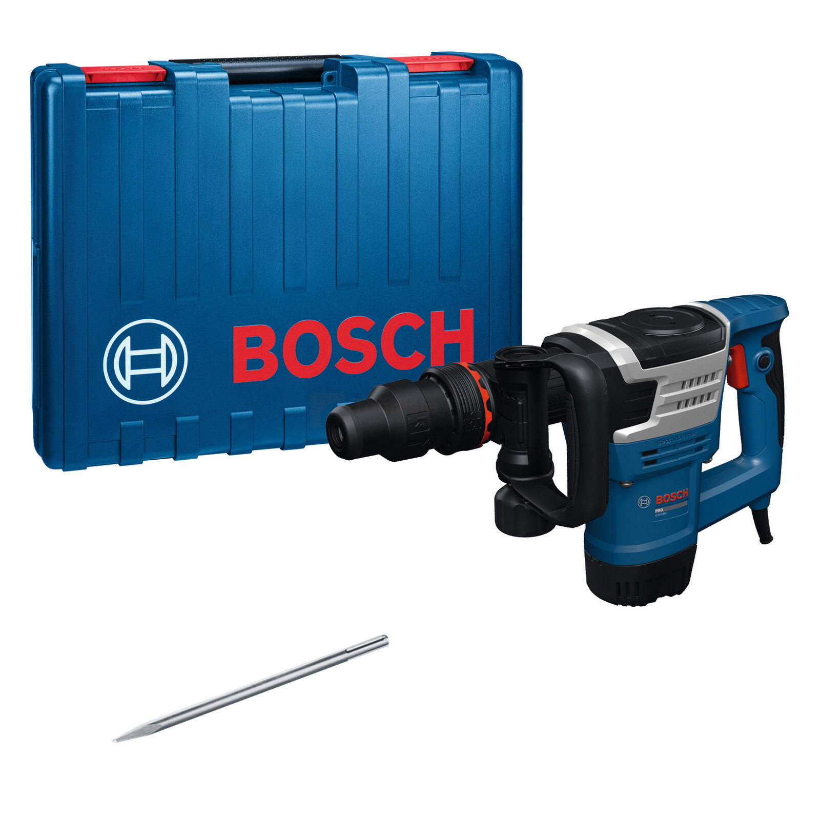 Pildil on Bosch piikvasar GSH5MX koos kohvri ja piigiga.